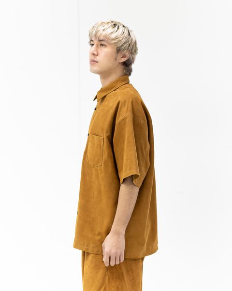 Graphpaper Cow Nubuck Leather S/S Oversized Regular Collar Shirt 2月28日(土)新作発売！