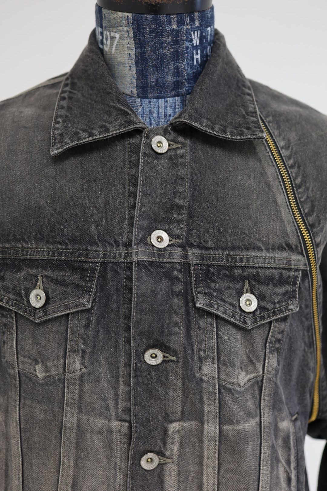 doublet ダブレット26SS FILLETED ZIP DENIM JACKET (26SS08BL241) BLACK ★1月17日(土)11:00発売！