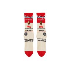 セントマイケル 26AW BAPE_SOCKS/FAINAL(SM-MK1-0000-C41)ECRU+RED☆8月22日(土)発売！