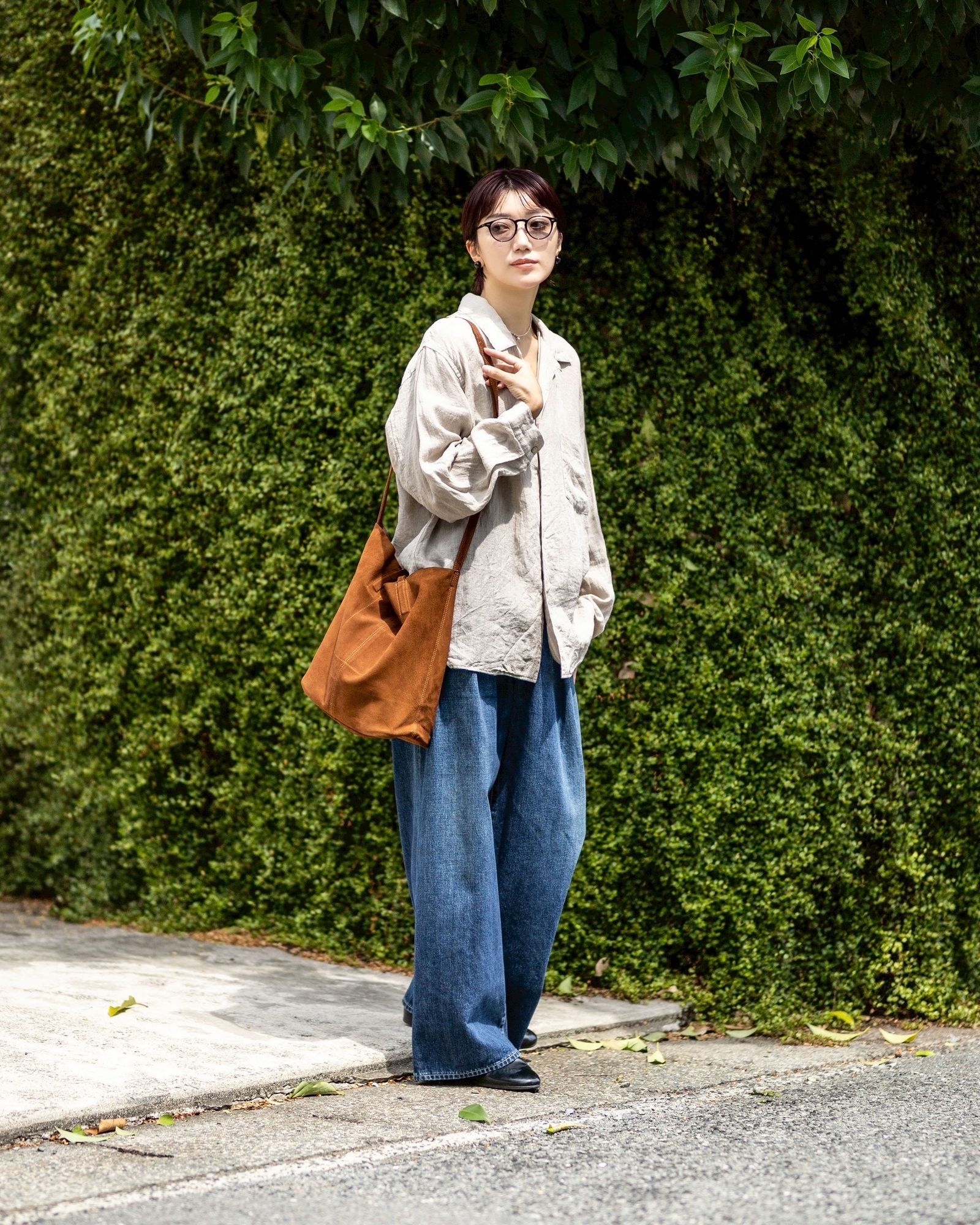 Morphee / モルフェトートバッグ 3WAY MIDIUM TOTE(LONG)OIL SUEDE BROWN