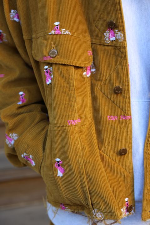 doublet VETNAM EMBROIDERY COURDUROY SET UP"YELLOW"Style.2020.12.28.