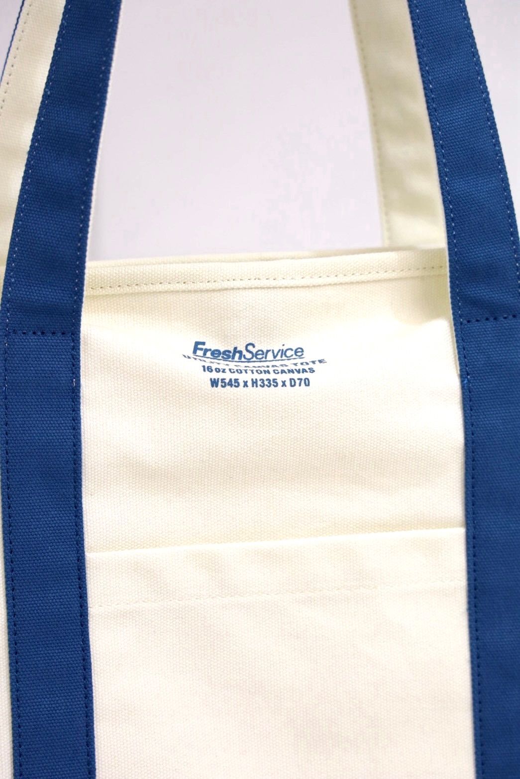 フレッシュサービス 26AW UTILITY CANVAS TOTE "FE MONOGRAM"(FSP263-90121FE)WHITE×BLUE☆8月29日(土)新作発売！