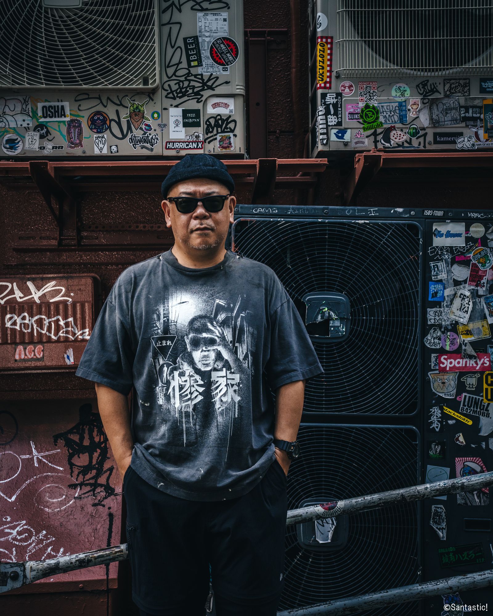 セントマイケル Tシャツ 惨家-zange- GS_SS TEE(SM-HR1-0000-C25)BLACK