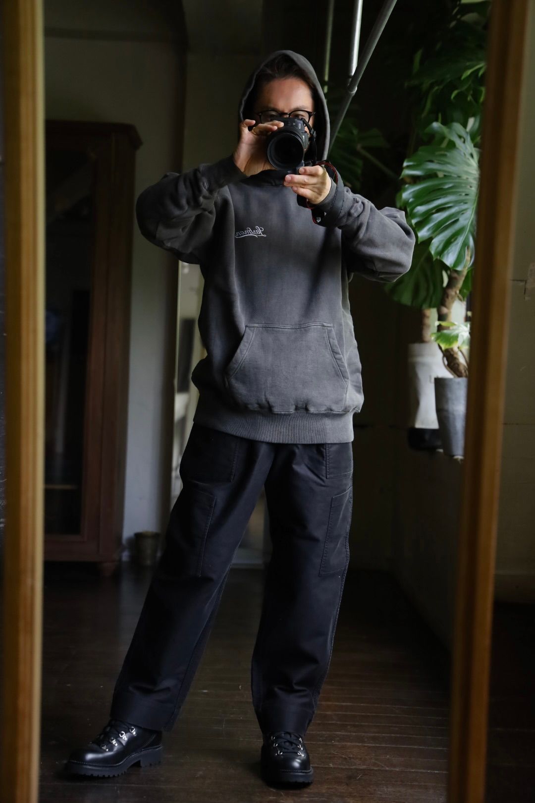 LASTMAN 24AW ラストマン大久保篤志 PRINTED HOODIE "ANGEL"スタイル