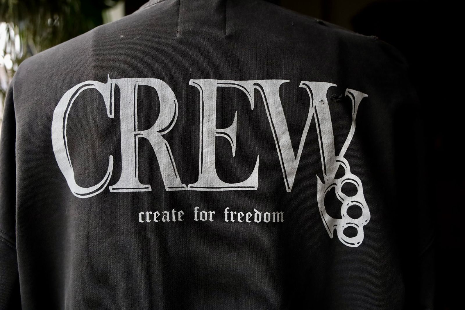 トーキングアバウト ジ アブストラクション 25SS DAMAGE CREW SWEAT (SBW-CNS-001)BLACK