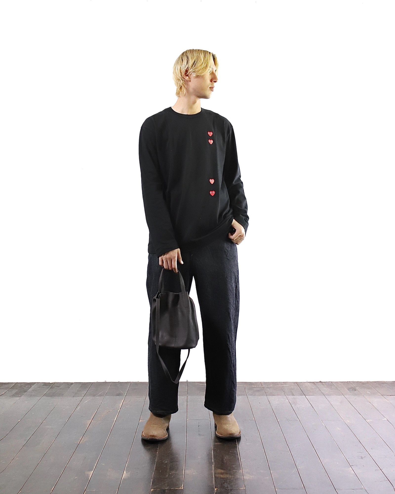 PLAY Comme des Garçons M Tシャツ PLAY COMME des GARÇONS: Unisex T-Shirt (BLUE) | DSMG E-SHOP