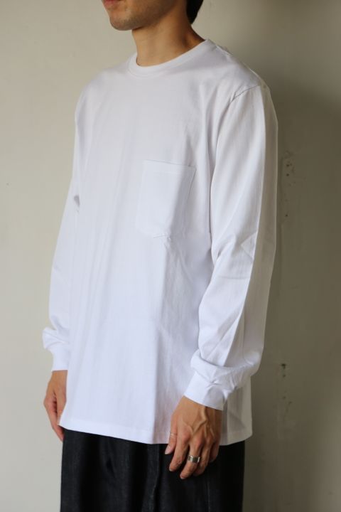 Graphpaper L/S Pocket Tee"WHITE"Style.2020.8.28.