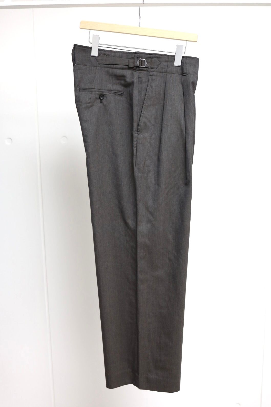 marka 26AW DOUBLE PLEATED MILITARY TROUSERS(M26C01PT01C)BROWN GRAY☆新作発売！
