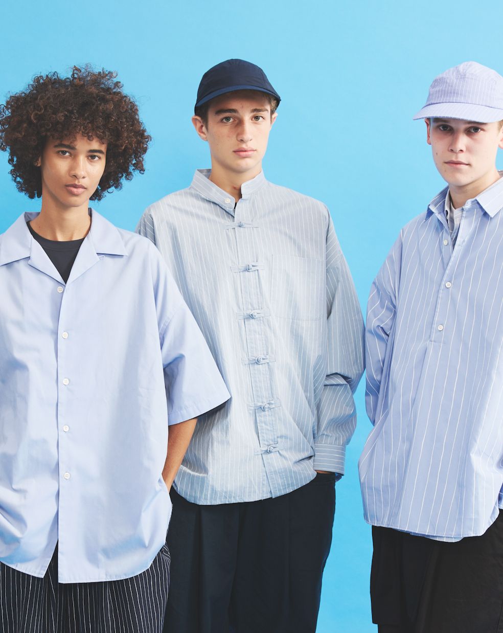 S.F.C 26SS エスエフシーCOTTON STRIPE KUNG FU SHIRT(SFCSS26S05)Sax☆1月24日(土)発売！