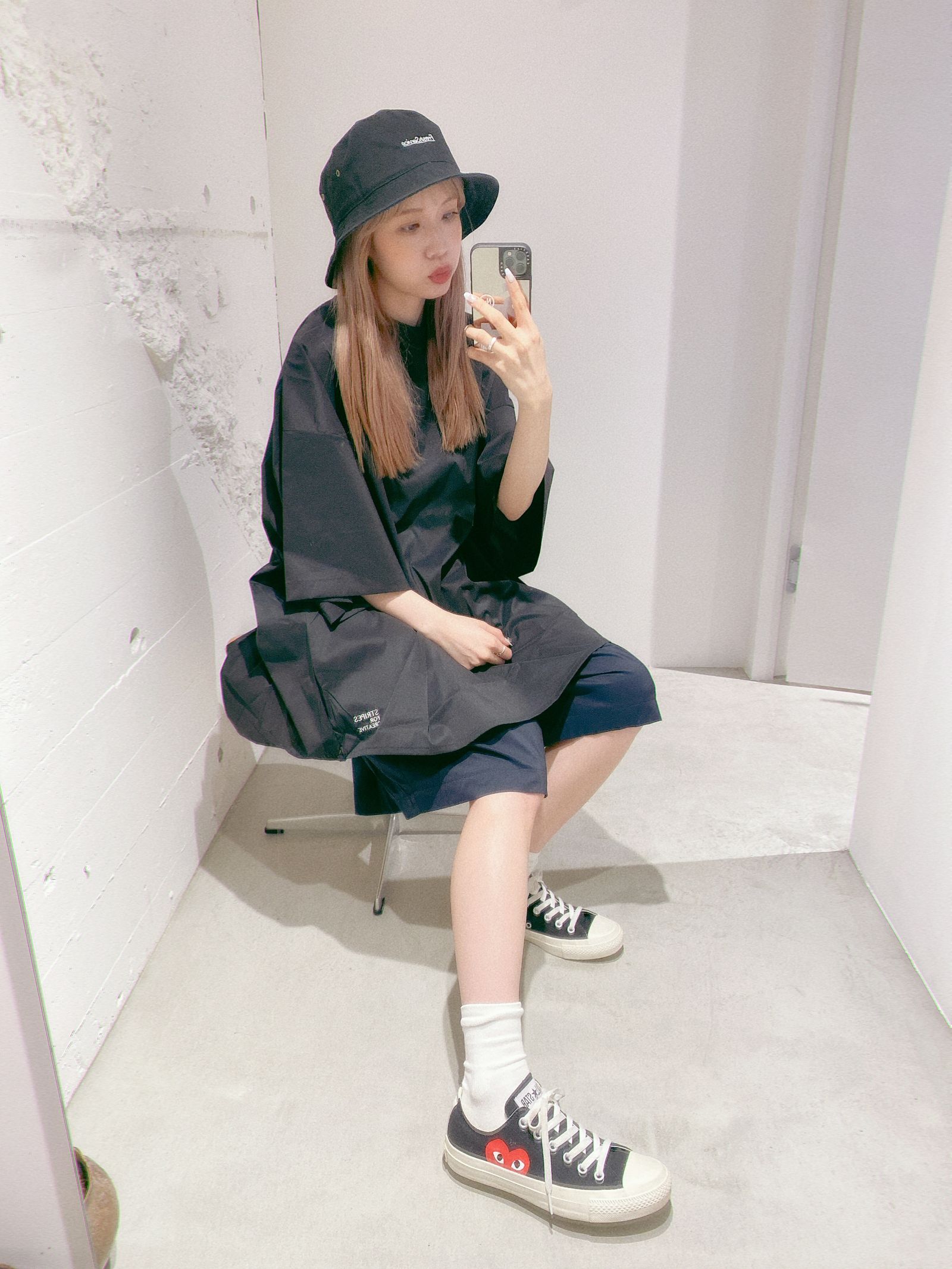 S.F.C 24SS エスエフシー BIG NYLON ROUND SS TEE (SFCSS24S06)Black