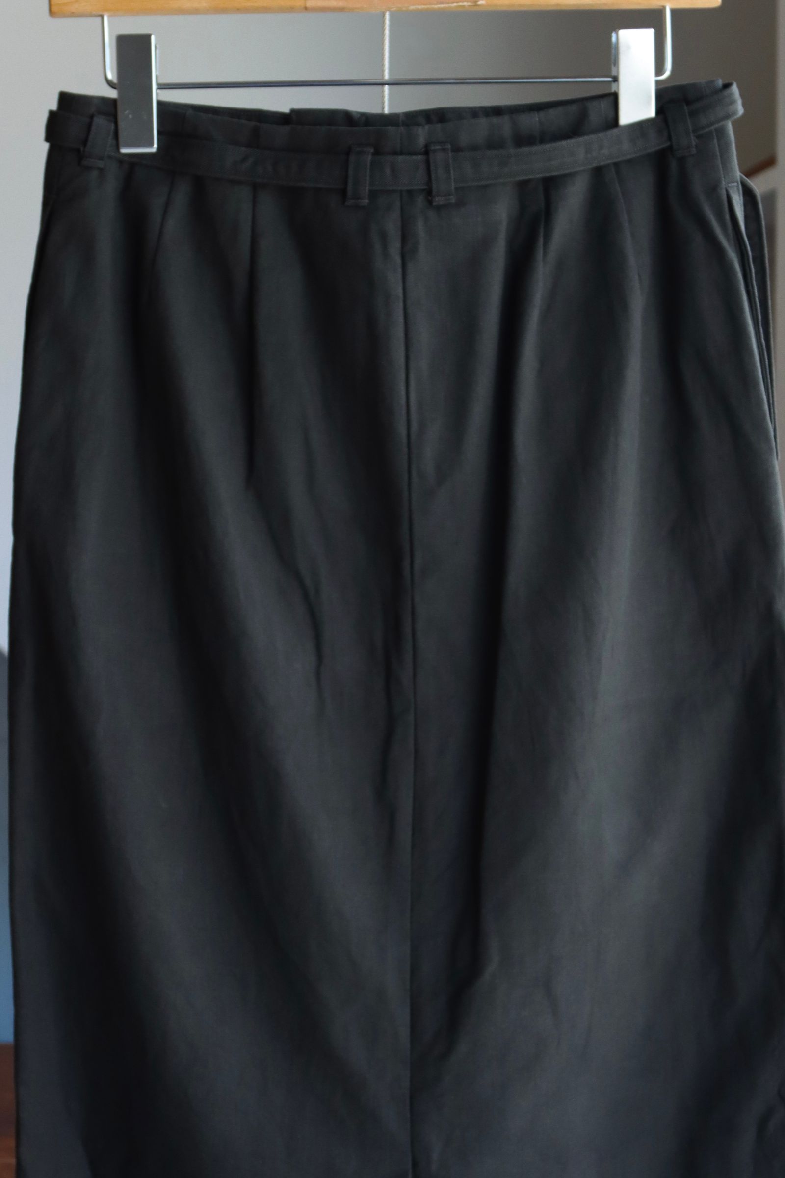 blurhms Women's 25FW Cotton Serge Belted Skirt(BHSW25F7)InkBlack