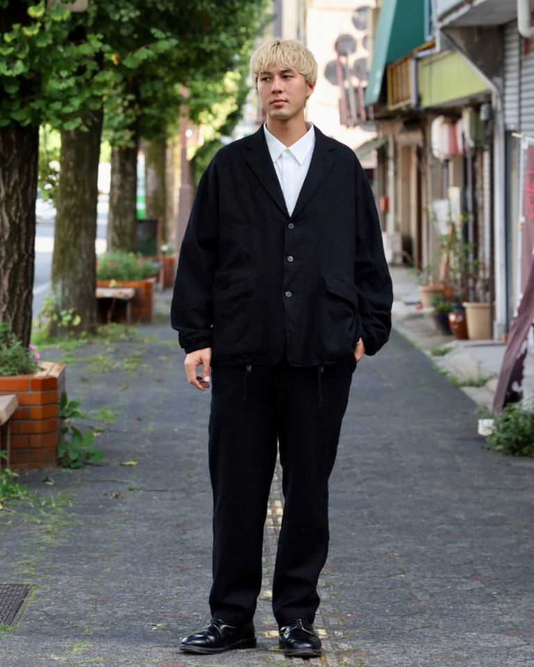 COMME des GARCONS HOMME ウールサージ製品縮絨3Bジャケット MARKスタイル