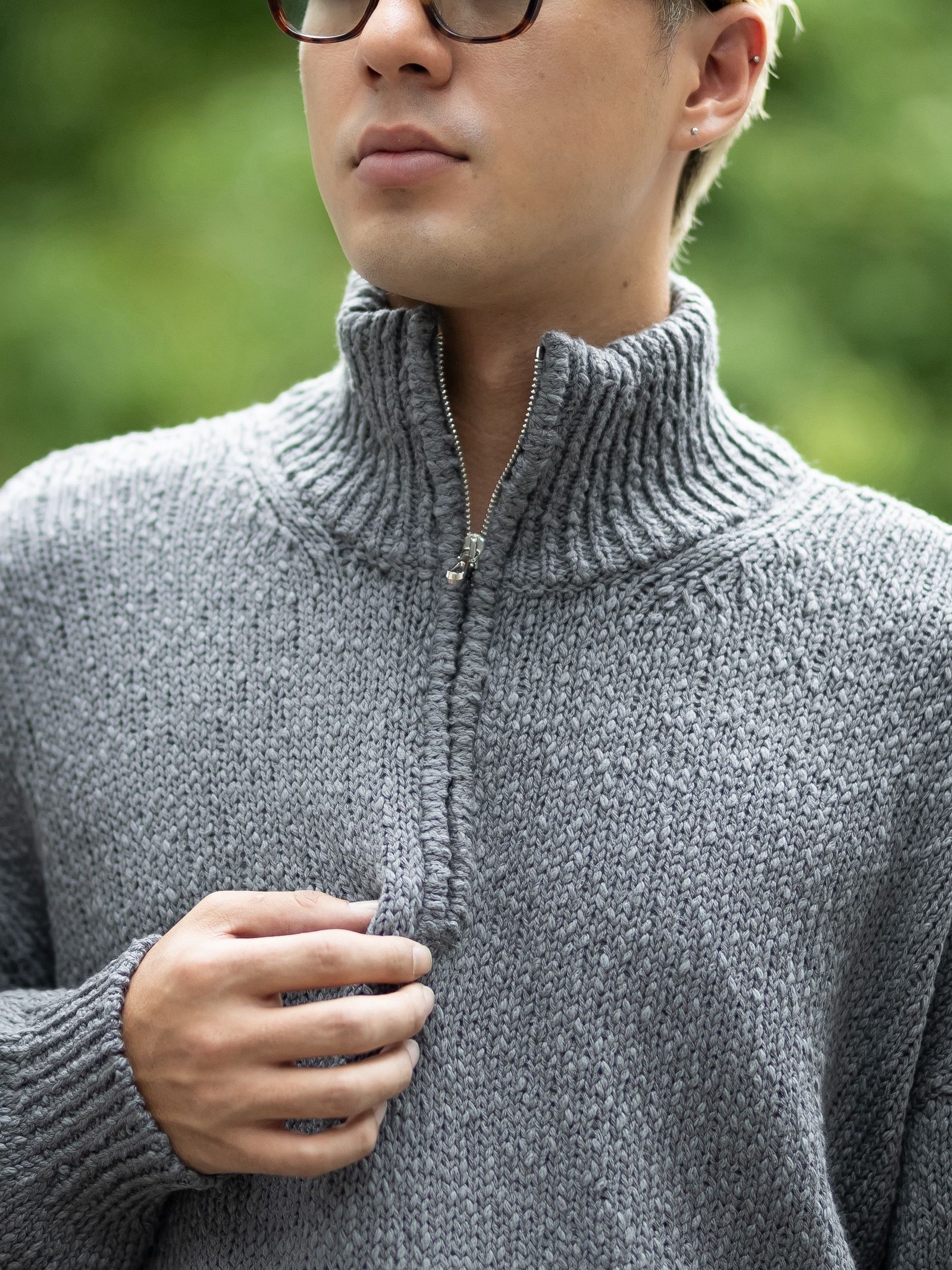 Graphpaper - グラフペーパー Cotton Wool Slub Oversized Half Zip