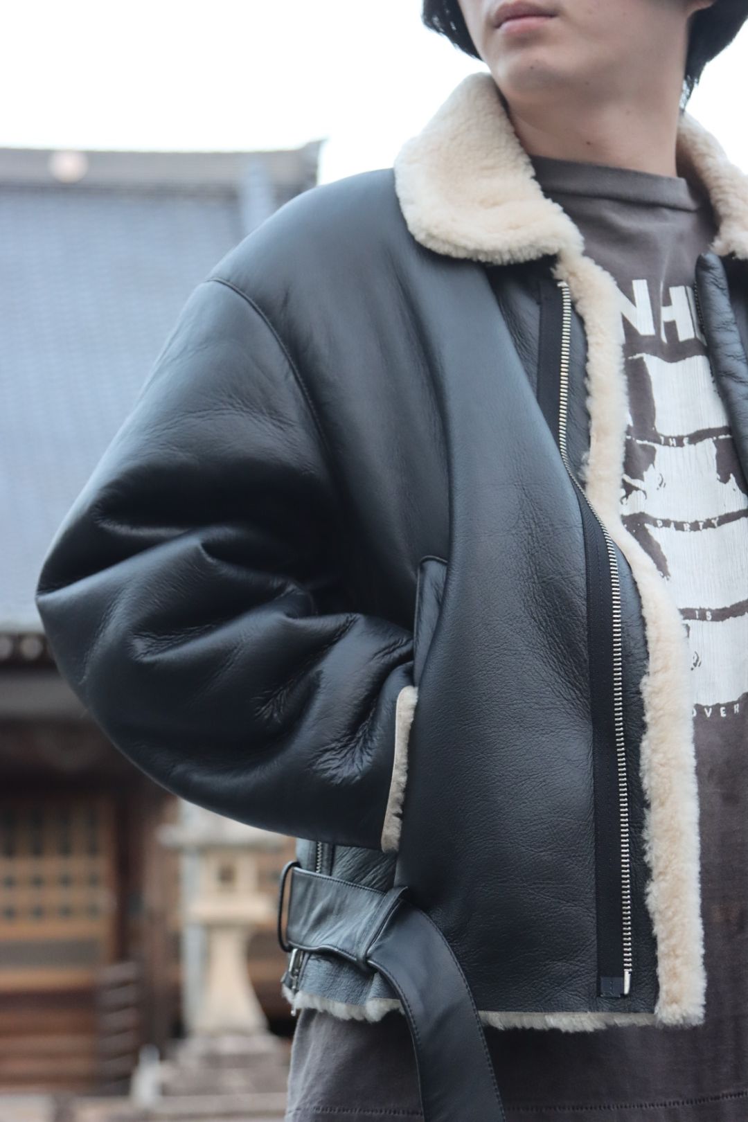 新入荷品 YOKE OVERSIZED BONBER JACKET サイズ3 レザージャケット