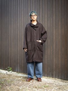 is-ness Duffle Smock Long Coat MARKスタイル