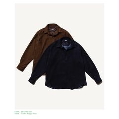 アプレッセ24SS Leather Skipper Shirt(24SAP-02-01H)NAVY☆1月20日(土)発売！
