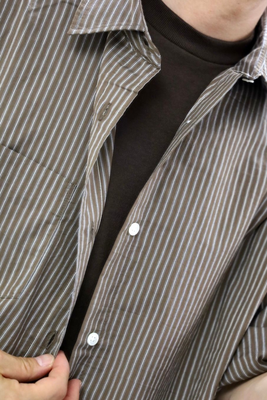 フレッシュサービス 26SS HRAFTeX® S/S STRIPE SHIRT(FSC262-50008)BROWN STRIPE