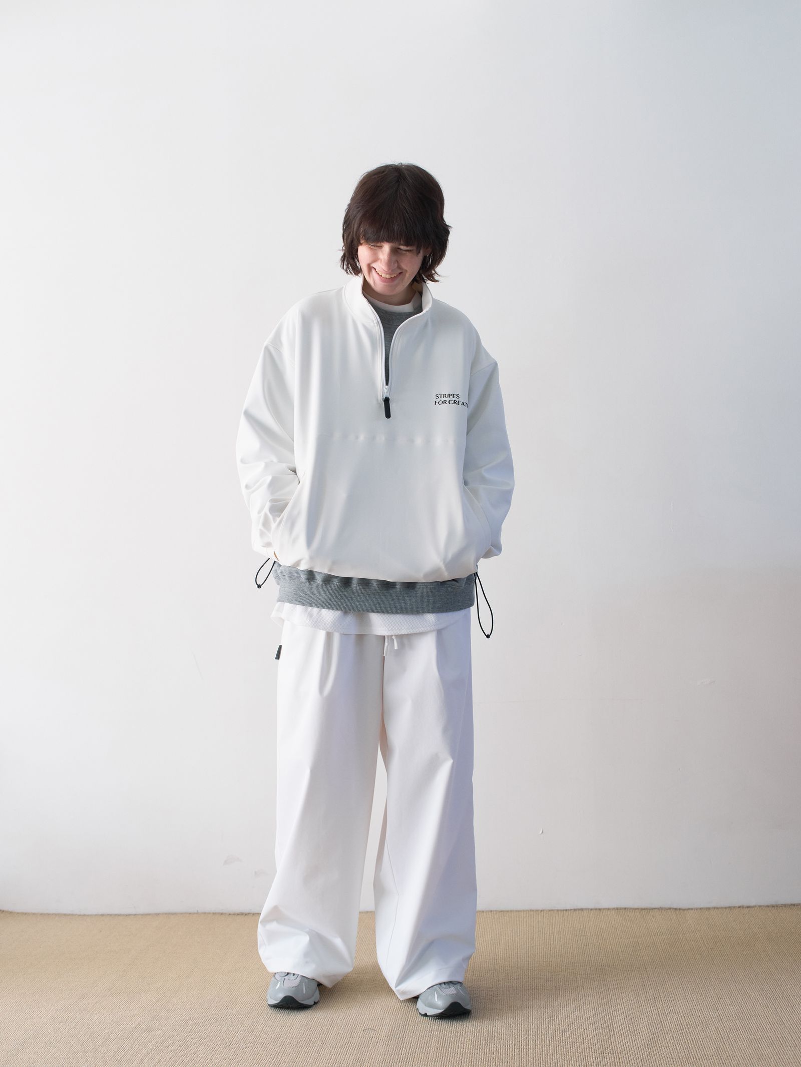 S.F.C 25FW エスエフシー HALF ZIP JACKET (SFCFW25J08)White