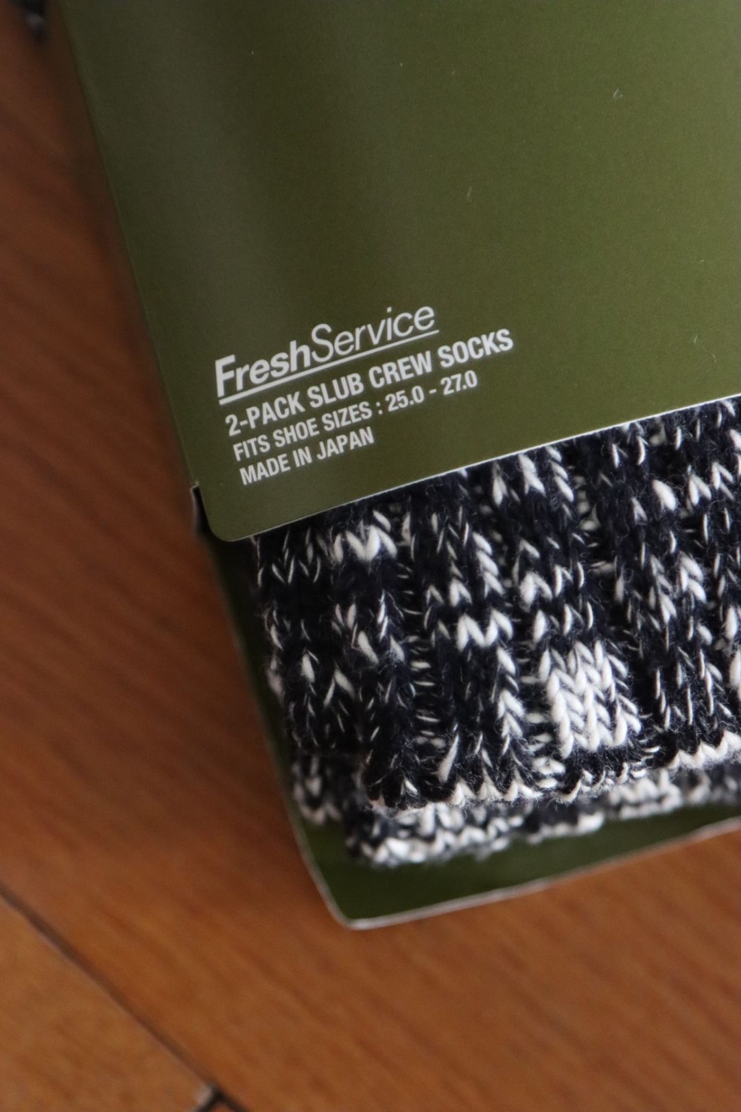 フレッシュサービスソックス 2-PACK SLUB CREW SOCKS (FSP253-90031B)BLACK☆8月2日(土)新作発売！