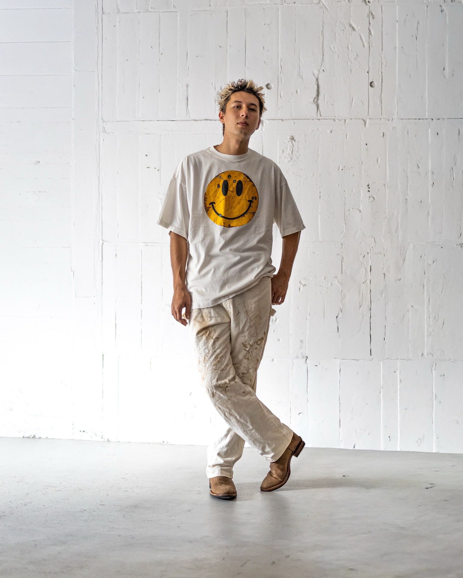セントマイケル Tシャツ SMILE KLF_SS TEE(SM-HR1-0000-C02)WHITE