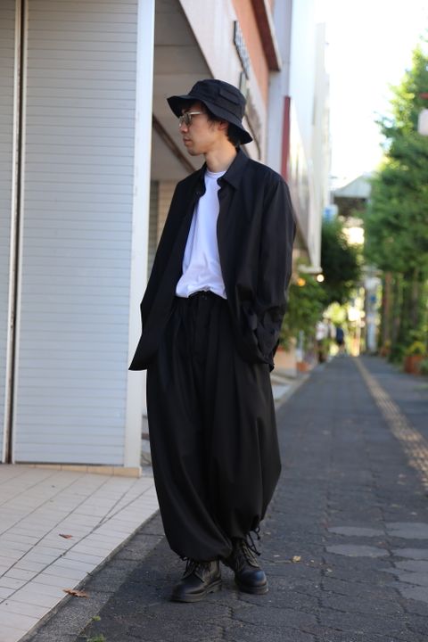 yohji yamamoto Y's BANG ON! ブロードシャツ "BLACK"Style.2020.8.14.