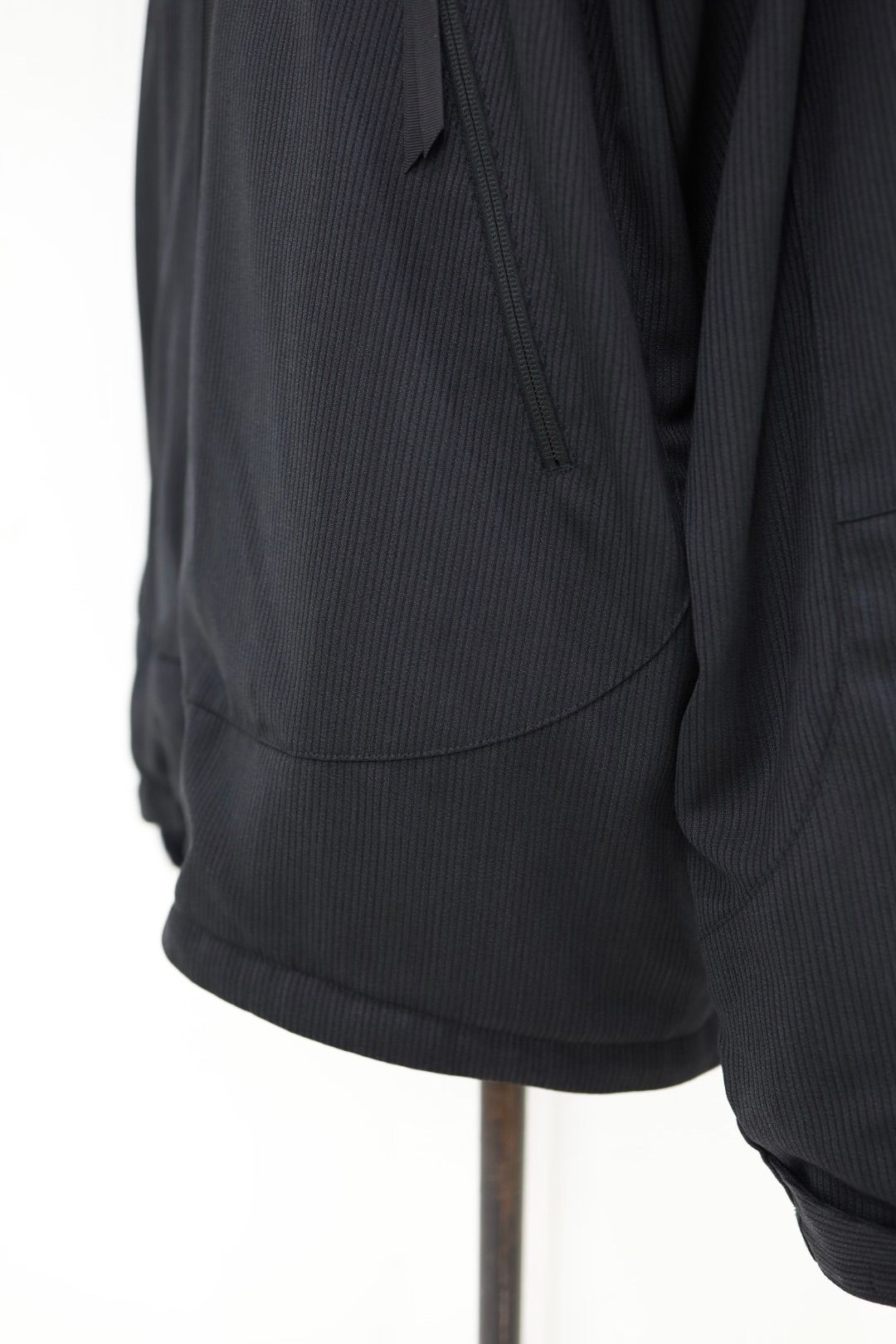 グラフペーパー Melange Pique Zip-up Stand Collar Jacket(GM263-30441)BLACK☆9月26日(土)発売！