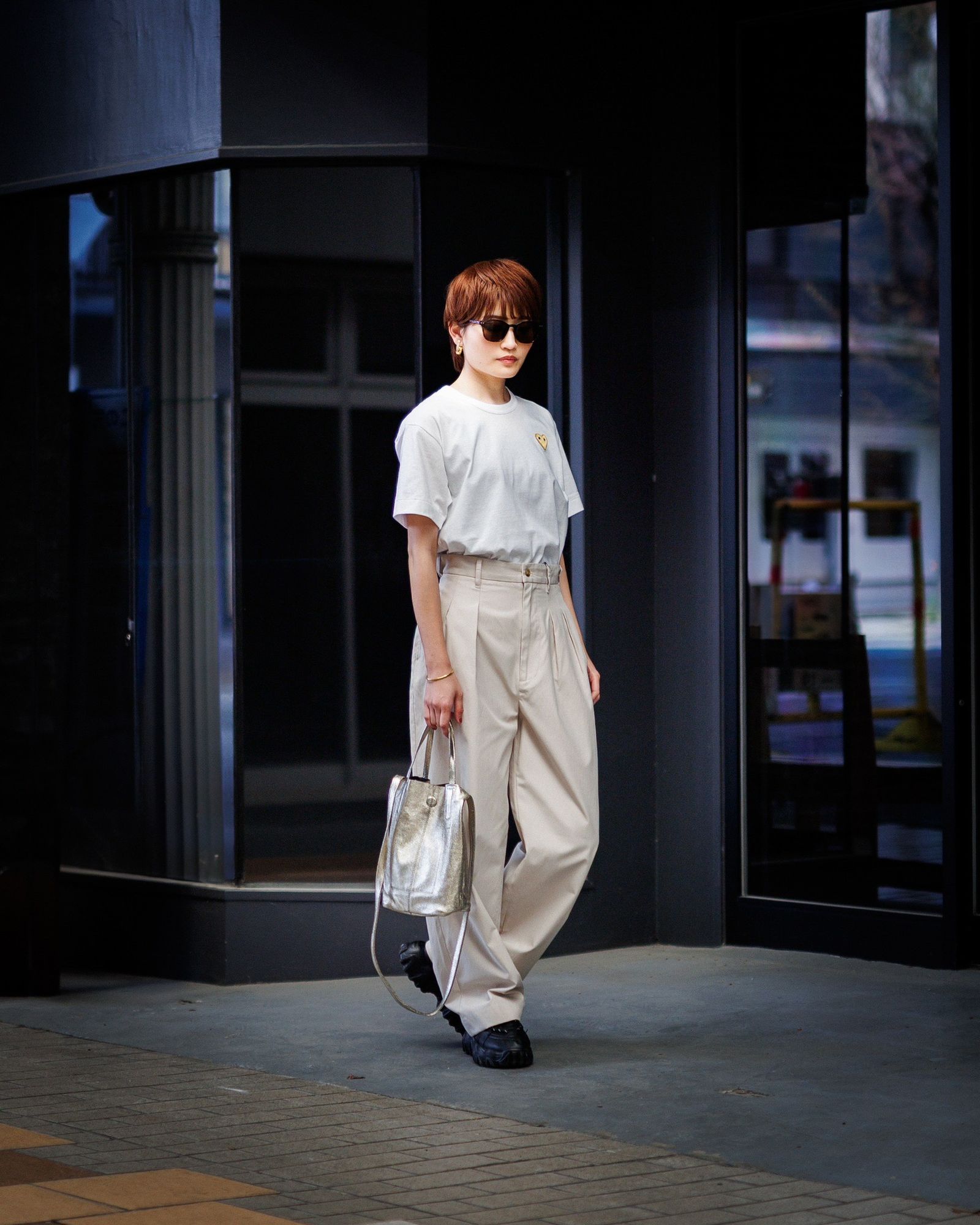 PLAY COMME des GARCONS ワンポイントTシャツ style.2025.4.24