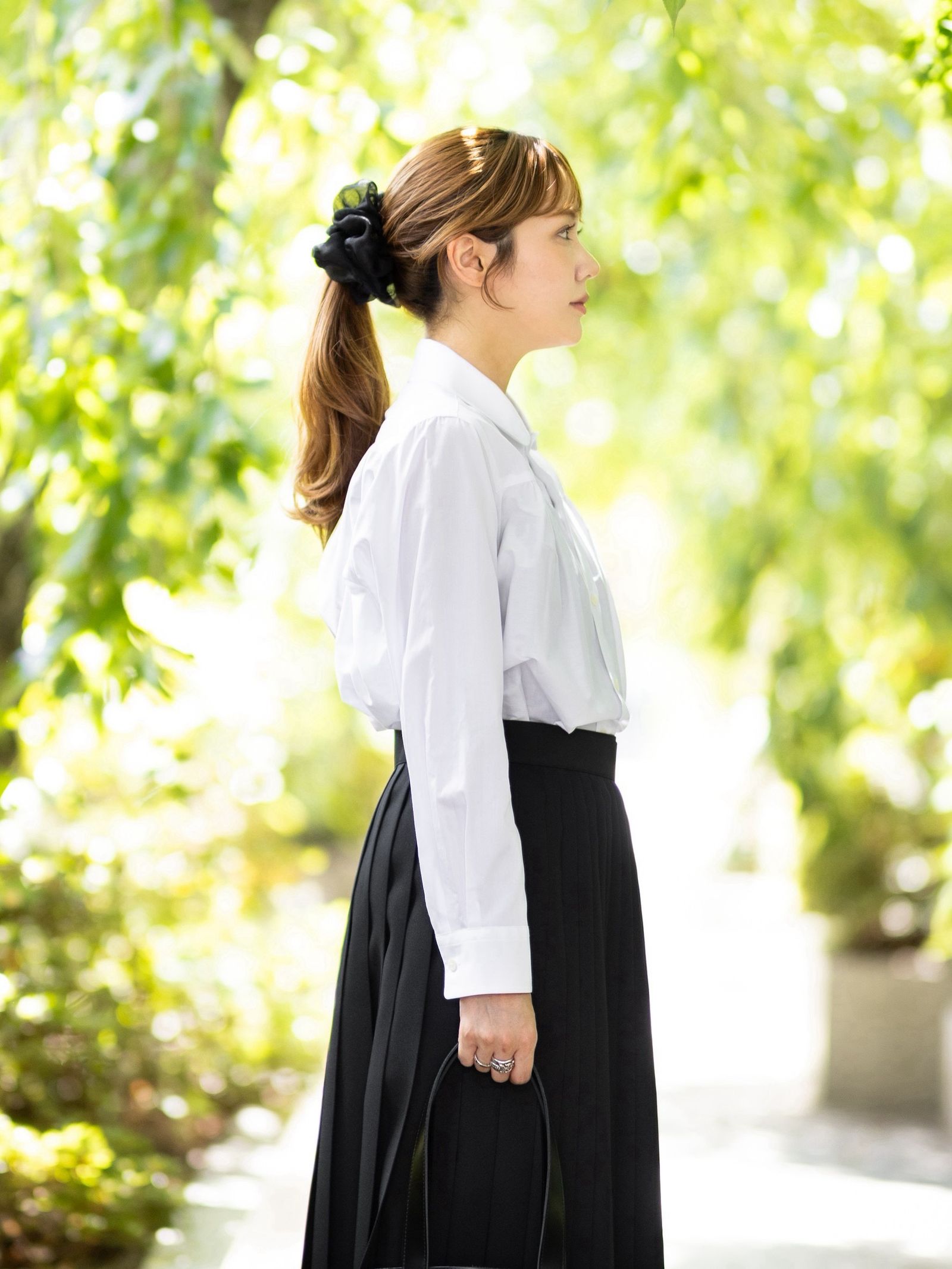 tao 26FW 綿ブロード丸衿ギャザーブラウス(TZ-B007-051-2)WHITE☆8月7日(金)発売！