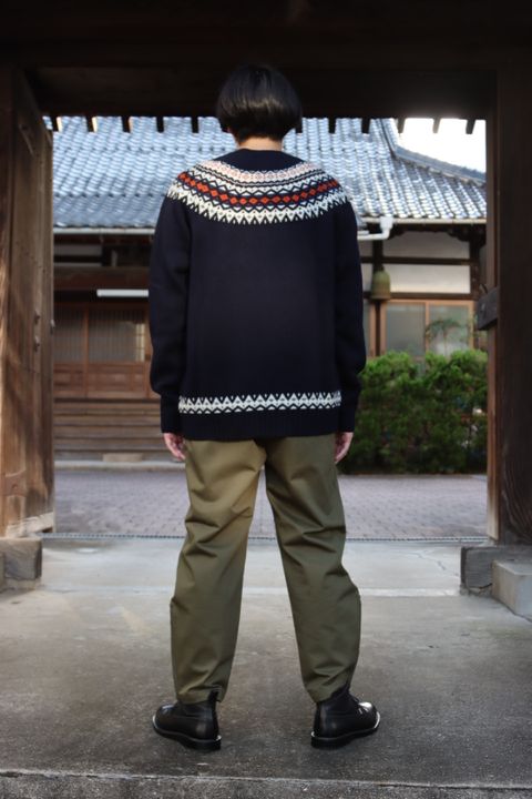 JUNYA WATANABE COMME des GARCONS MAN ウールジャガードニット"NAVY"style