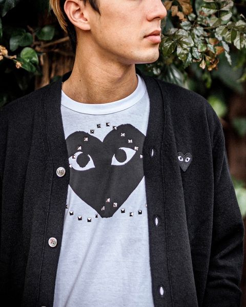 PLAY COMME des GARCONS V-NECK CARDIGAN ミックススタイル