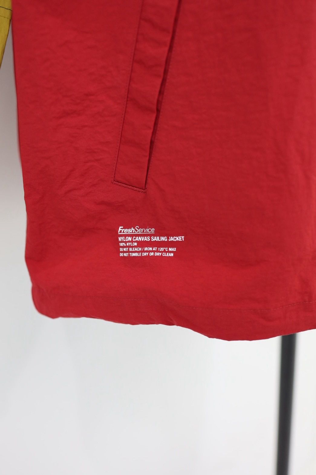 フレッシュサービス NYLON CANVAS SAILING JACKET (FSC261-30254)NAVY x RED