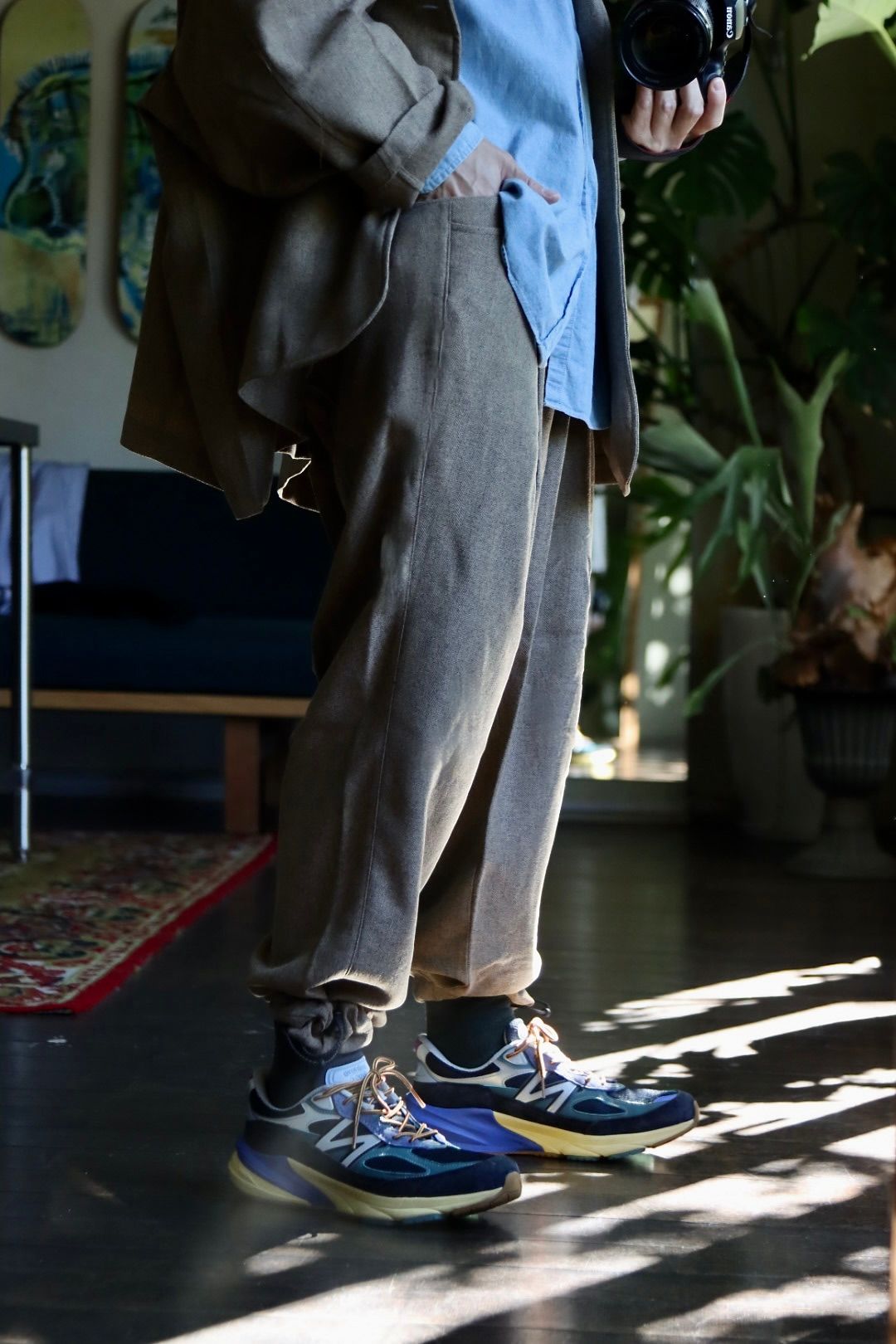 S.F.C 23FW TAILORED SHIRT JACKET"BEIGE"スタイル