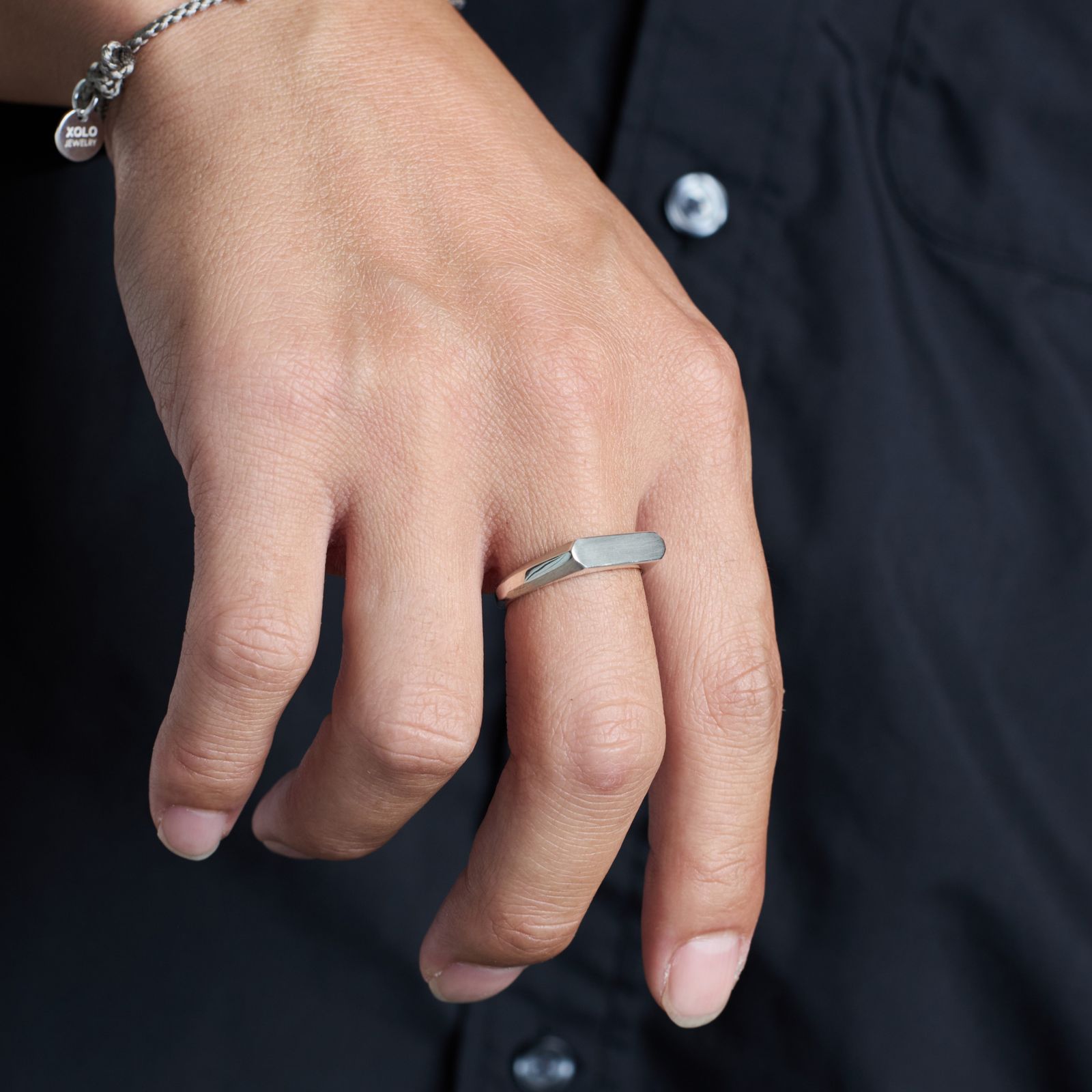 XOLO JEWELRY リング / Signet Ring with sodalite -Thin-(XOR120)★新作発売！