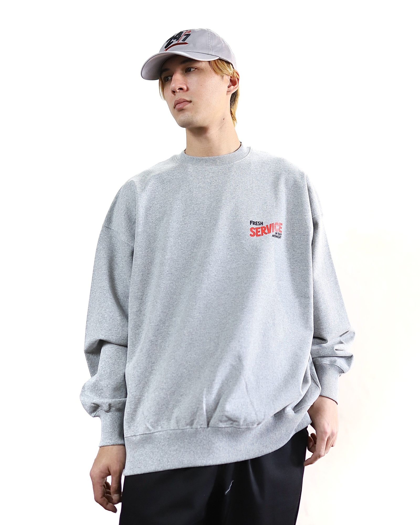 FreshService 24SS CORPORATE PRINTED CREW NECK SWEAT"All Day All Night" style 2024.3.8