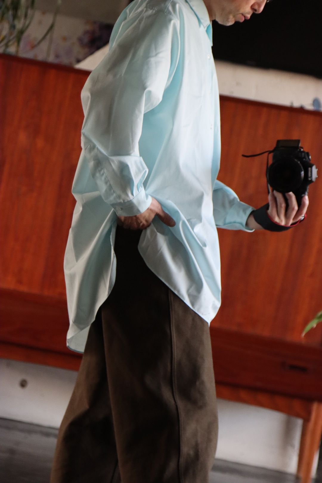 A.PRESSE Pullover Granpa Shirt(22SAP-02-08AH)MINT style | 2203 | mark