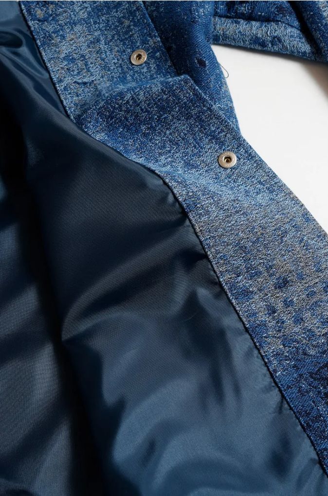 ファンダメンタル デニムシャツ BORO JAQUARD COACH RINSE(FA25JK47R)INDIGO☆新作発売！