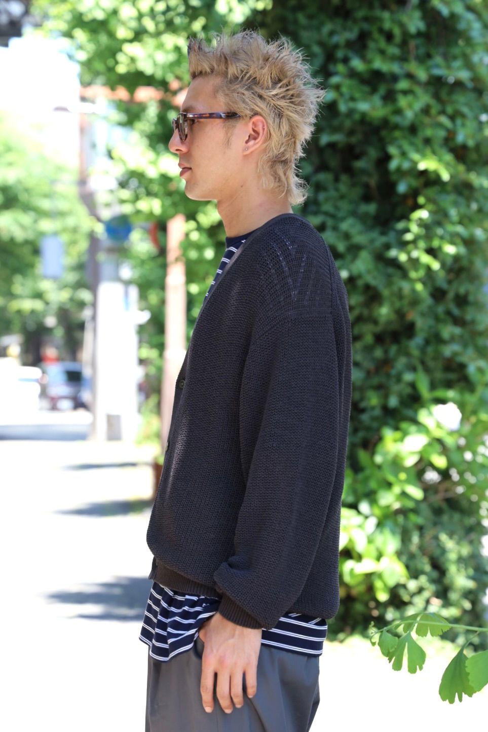 Graphpaper Coiled Wool Nylon Cardigan PICK UP STYLE !