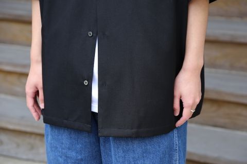 Graphpaper Selvage Wool S/S Oversized Box Shirt(GM212-50260) style. 2021.06.20.
