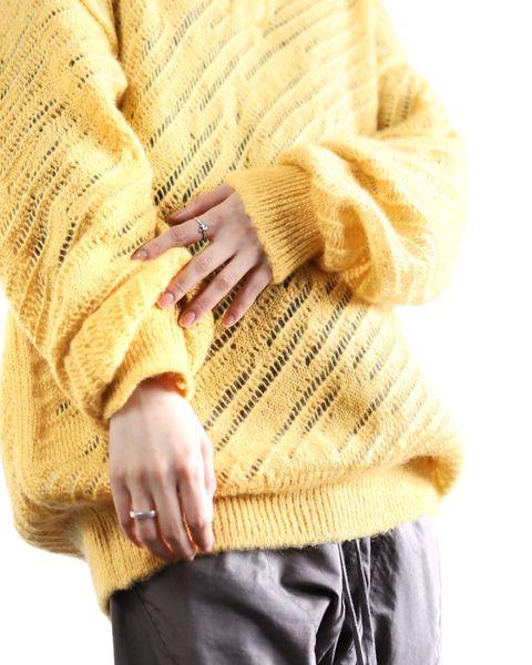 YOKE 新作SILK MOHAIR PULLOVER SWEATER style.2024.2.3