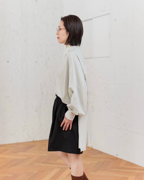 Graphpaper 25SS 新作 Silicon Poplin Deep Slit Regular Collar Shirt style.2025.3.29