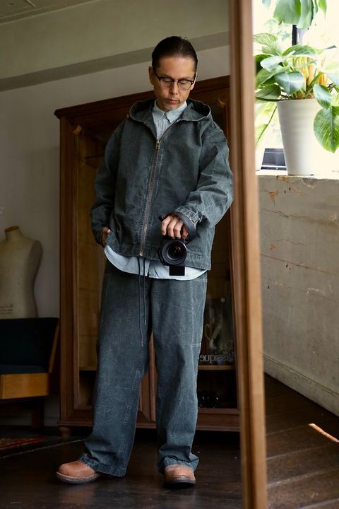 A.PRESSE 2025 STYLE2 Vintage US Navy Zip Hoodie"OLIVE"スタイル2025.6.28.