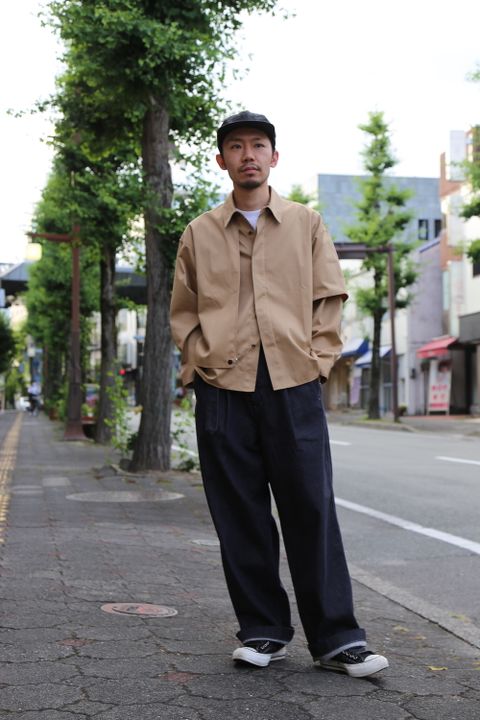JieDa T/C FLAP SHIRT"BEIGE"Style.2020.7.22.