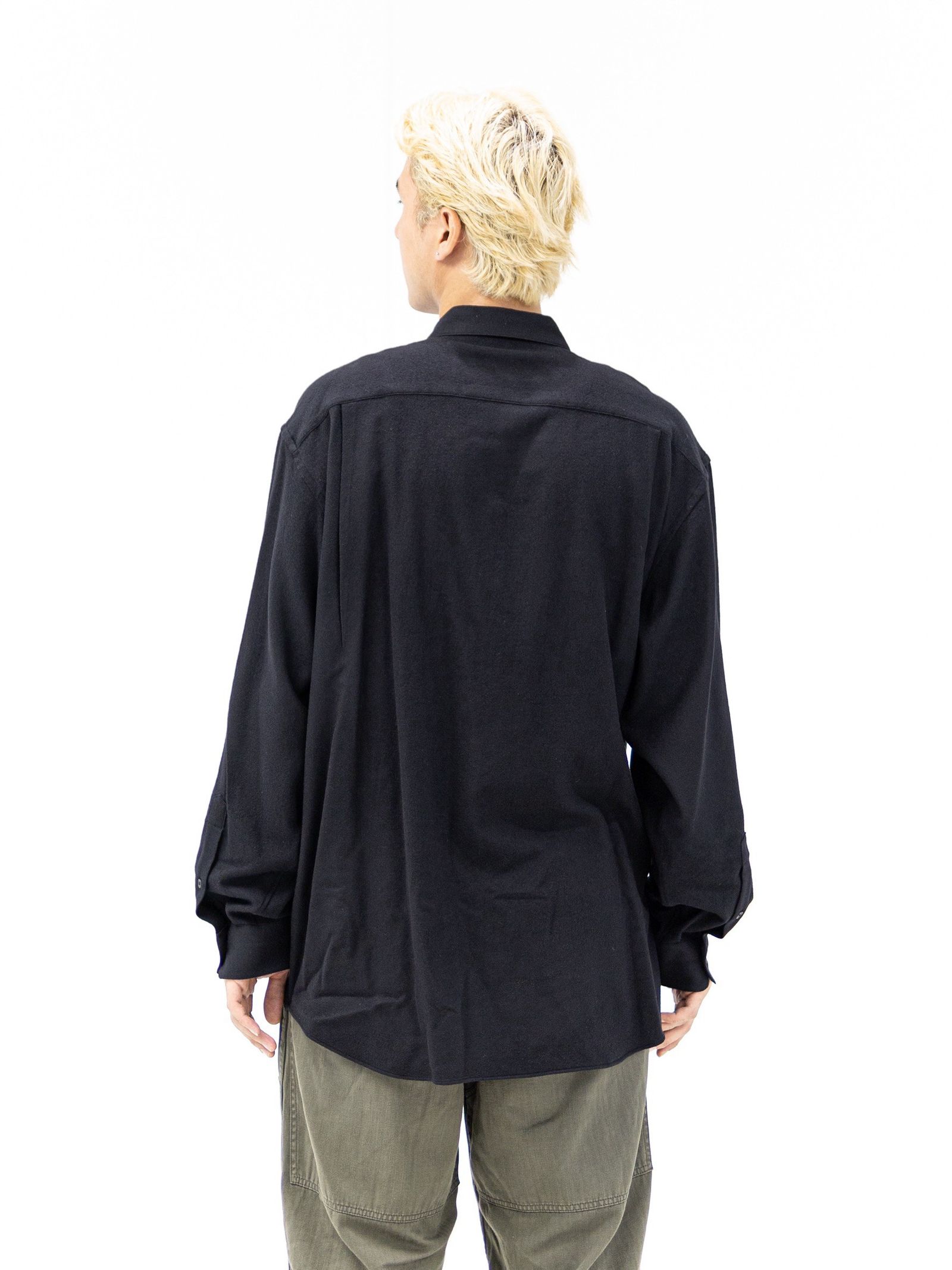 アプレッセ STYLE2 Wool Regular Collar Shirt (BLACK)MARKスタイル