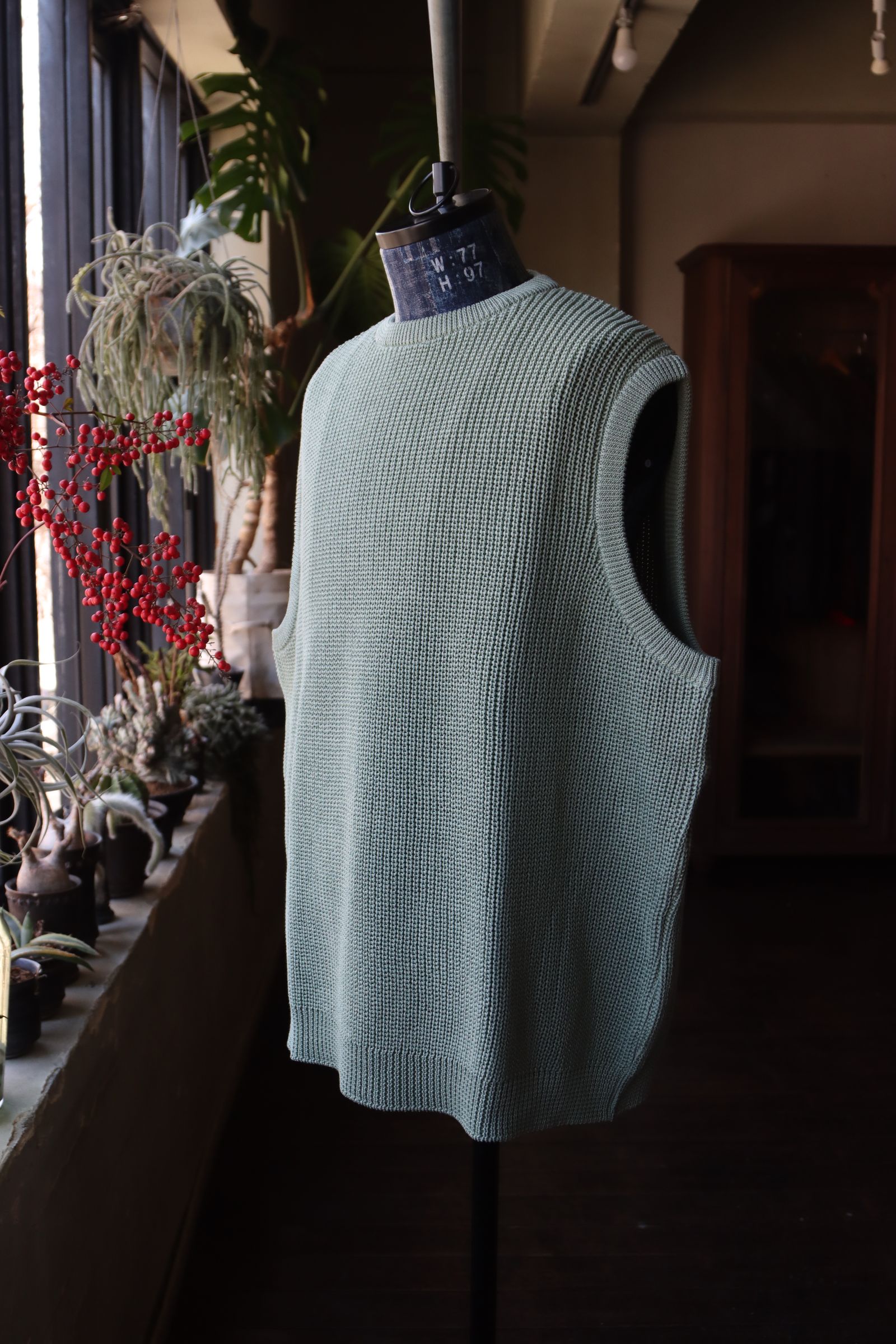 S.F.C 24SS エスエフシー OVER CREW VEST(SFCSS24KN02)Cabbege☆2月24日(土)発売！