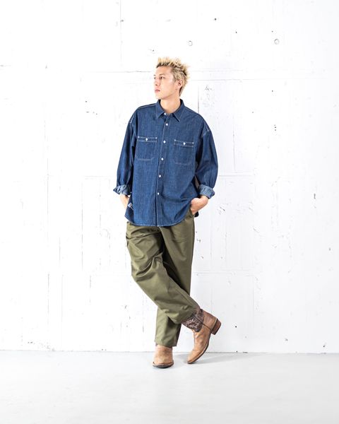 FreshService LIGHT DENIM L/S SHIRT ミックススタイル