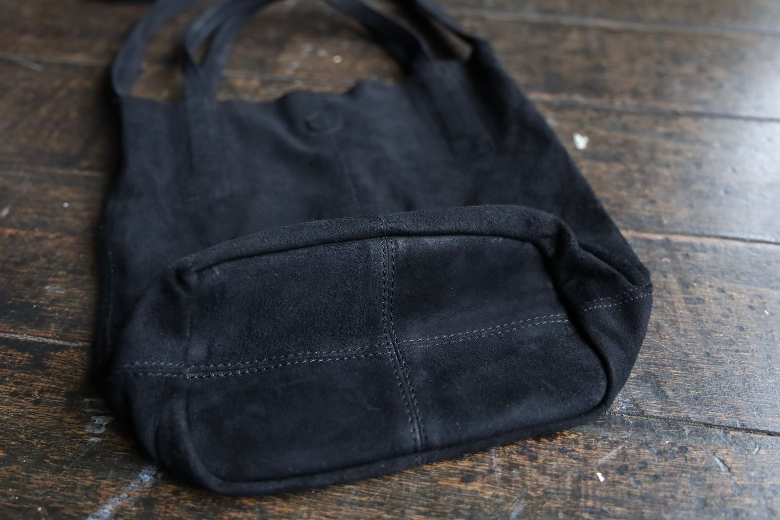 Morphee / モルフェトートバッグ 2WAY SMALL TOTE（LONG)OIL SUEDE BLACK