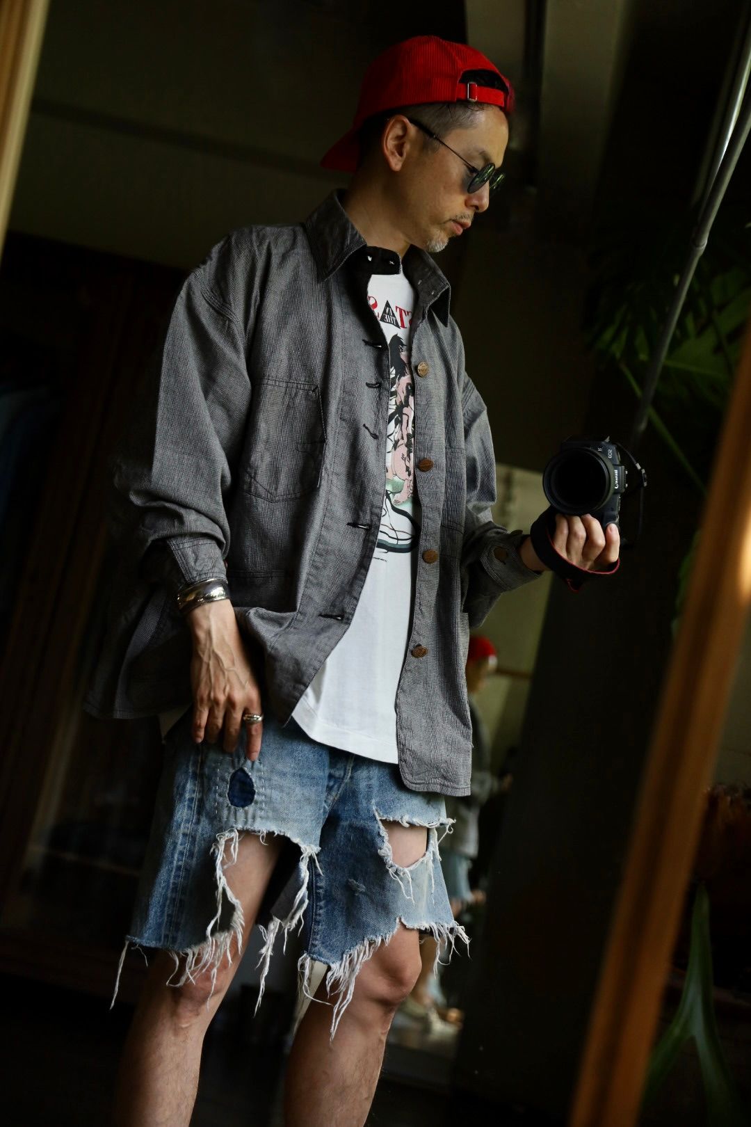 SAINT M×××××× ベルベルジンコラボ STRIPE BB_DENIM JKTスタイル