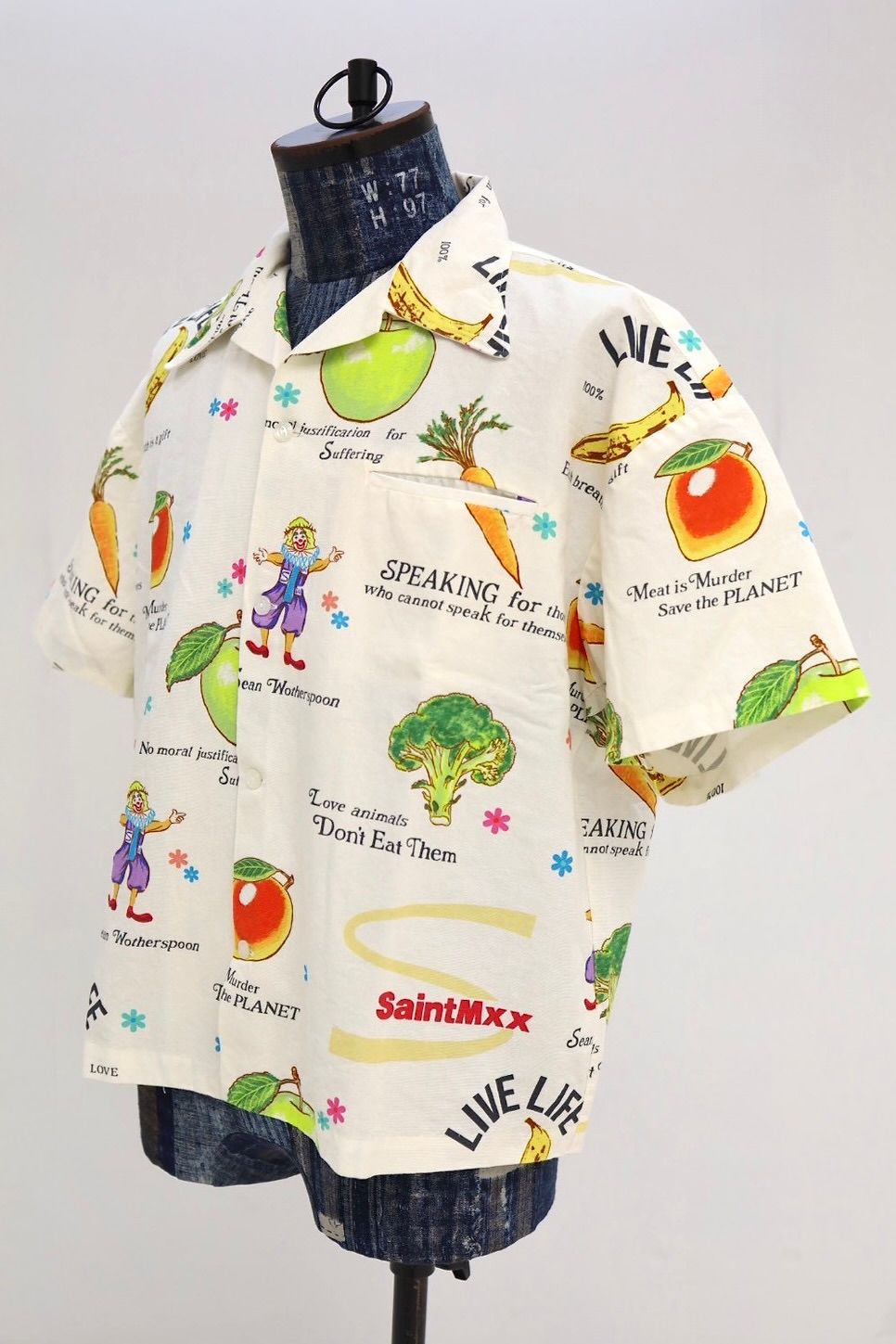 セントマイケル 26SS SW_OPEN COLLAR SHIRT(SM-MK8-0000-C10)WHITE