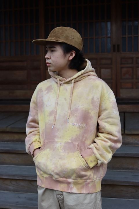 doublet WASTE VEGETABLE DYED HOODIE(22SS28CS209) style. 2022.01.19.