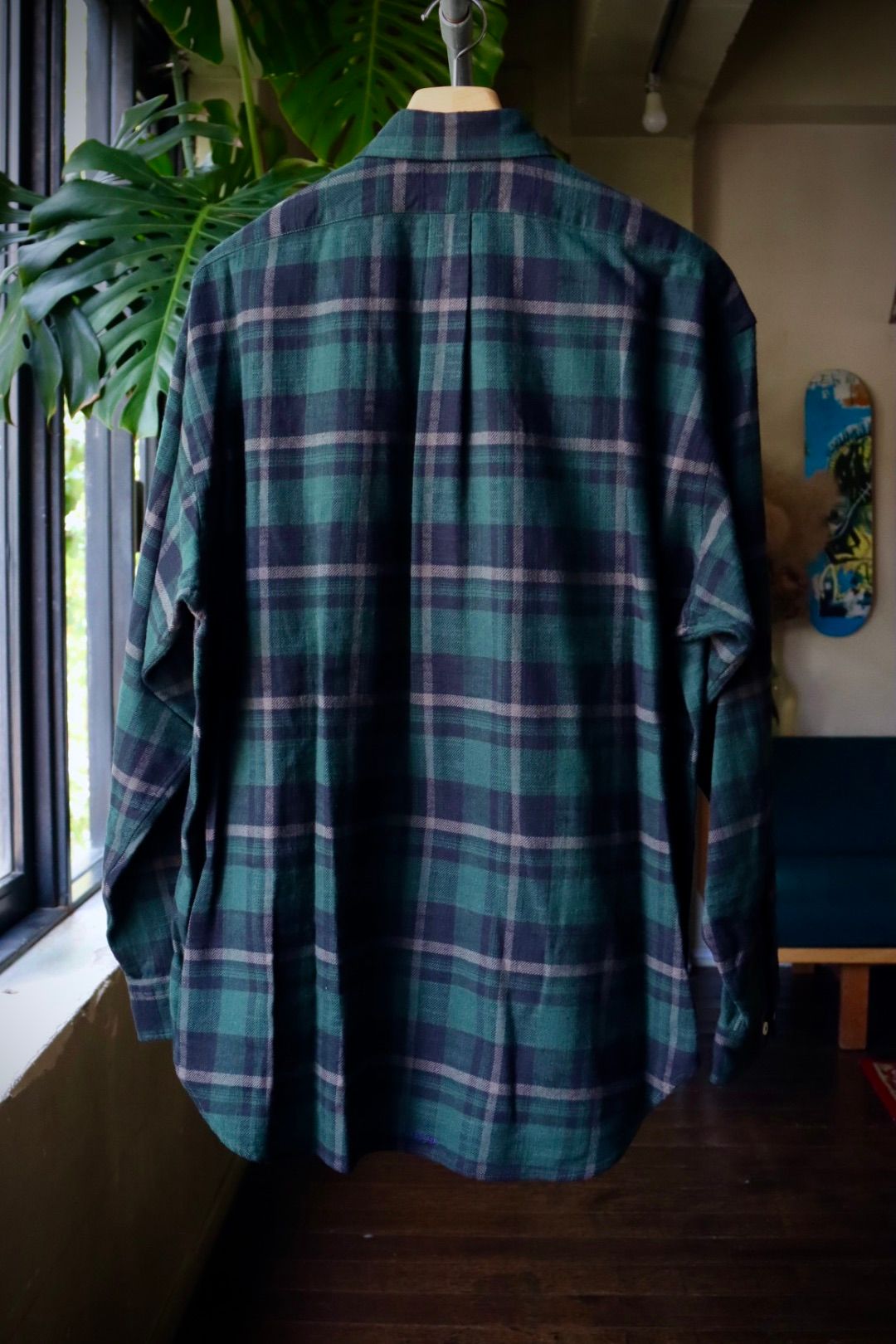 セダンオールパーパスFW23 Twill Plaid Big BD Shirt (SD23F-SH03)Green Plaid